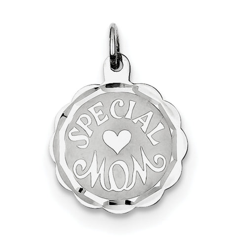 Sterling Silver Special Mom Disc Charm QC2303 - shirin-diamonds