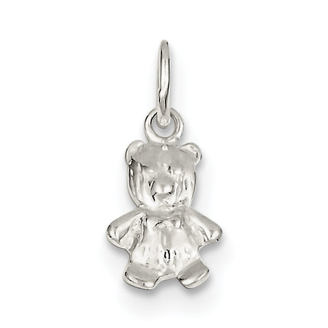 Sterling Silver Teddy Bear Charm QC2543 - shirin-diamonds