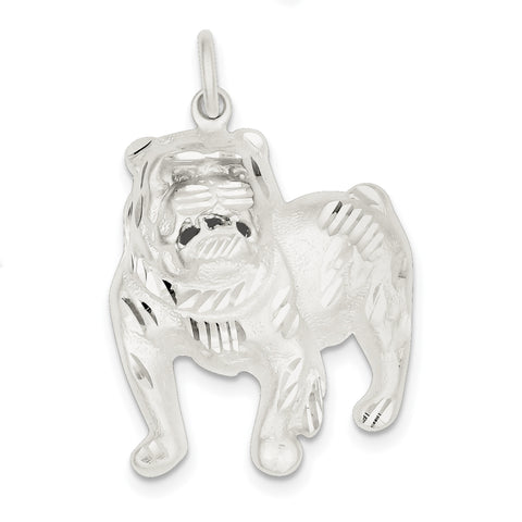 Sterling Silver Bull Dog Charm QC2667 - shirin-diamonds