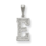 Sterling Silver Initial E Charm QC2762E - shirin-diamonds