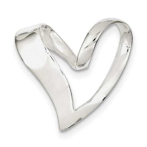 Sterling Silver Heart Slide QC3063 - shirin-diamonds