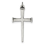 Sterling Silver Antiqued Nail Cross Pendant QC3266 - shirin-diamonds