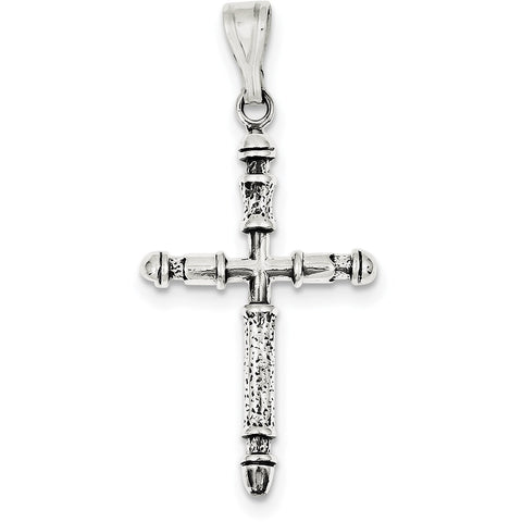 Sterling Silver Antiqued Cross Pendant QC3267 - shirin-diamonds