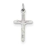 Sterling Silver Rhodium-plated Passion Crucifix Charm QC3379 - shirin-diamonds