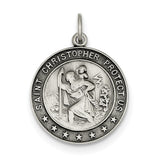 Sterling Silver St. Christopher Medal QC3533 - shirin-diamonds