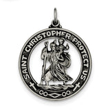 Sterling Silver St. Christopher Medal QC3536 - shirin-diamonds