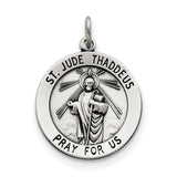 Sterling Silver Saint Jude Thaddeus Medal QC3601 - shirin-diamonds