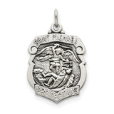 Sterling Silver D/C St. Michael Badge Medal QC3613 - shirin-diamonds