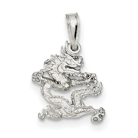 Sterling Silver Dragon Pendant QC4132 - shirin-diamonds