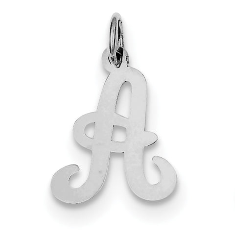 Sterling Silver Stamped Initial A Charm QC4163A - shirin-diamonds