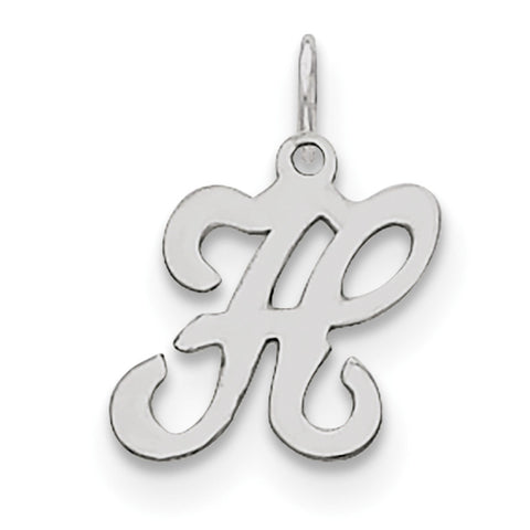 Sterling Silver Stamped Initial H Charm QC4163H - shirin-diamonds
