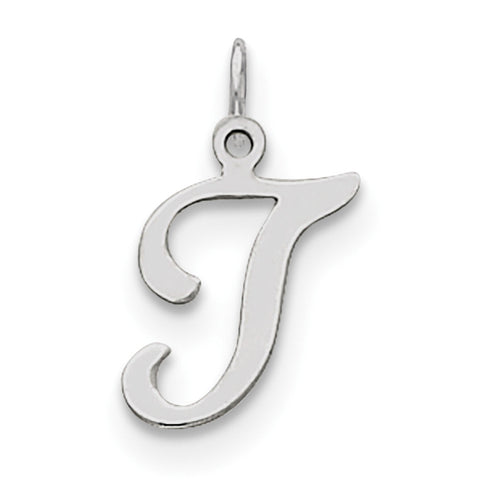 Sterling Silver Stamped Initial T Charm QC4163T - shirin-diamonds