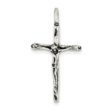 Sterling Silver Antiqued Crucifix Charm QC4373 - shirin-diamonds