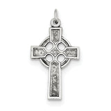 Sterling Silver Celtic Cross Charm QC451 - shirin-diamonds