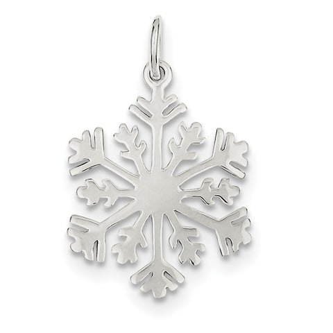 Sterling Silver Polished Snowflake Charm QC4750 - shirin-diamonds