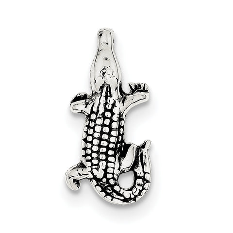 Sterling Silver Antiqued Alligator Chain Slide QC4889 - shirin-diamonds