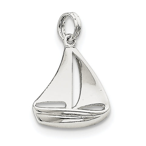 Sterling Silver Sailboat Charm QC4957 - shirin-diamonds