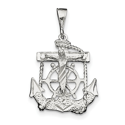 Sterling Silver Mariner Cross Pendant QC503 - shirin-diamonds