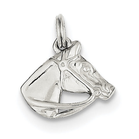 Sterling Silver Horse Head with Bridle Charm QC5041 - shirin-diamonds