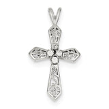 Sterling Silver CZ Passion Cross Pendant QC5342 - shirin-diamonds