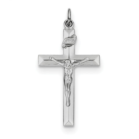 Sterling Silver Rhodium-plated INRI Crucifix Pendant QC5426 - shirin-diamonds