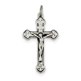 Sterling Silver Antiqued INRI Crucifix Pendant QC5439 - shirin-diamonds