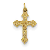 Sterling Silver & 24k Gold -plated INRI Crucifix Charm QC5450 - shirin-diamonds