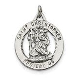 Sterling Silver St. Christopher Medal QC5607 - shirin-diamonds