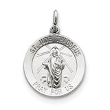 Sterling Silver Saint Jude Thaddeus Medal QC5690 - shirin-diamonds