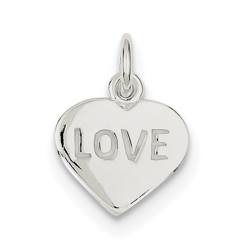 Sterling Silver Love Heart Charm QC6000 - shirin-diamonds