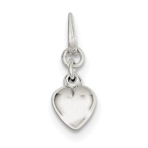 Sterling Silver Puffed Heart Pendant QC6183 - shirin-diamonds
