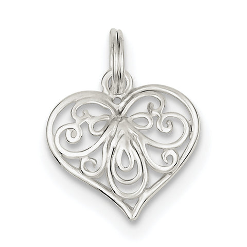 Sterling Silver Heart Charm QC6196 - shirin-diamonds