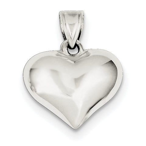 Sterling Silver Puffed Heart Charm QC624 - shirin-diamonds