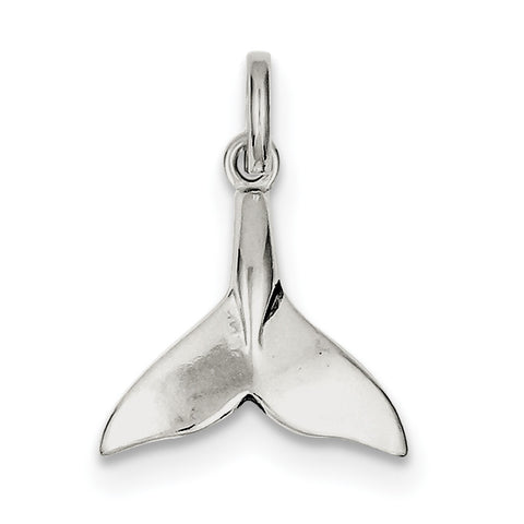 Sterling Silver Whale Tail Charm QC6276 - shirin-diamonds