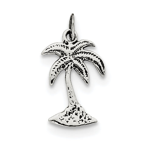 Sterling Silver Palm Tree Charm QC6282 - shirin-diamonds