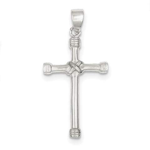 Sterling Silver Polished Cross Pendant QC6655 - shirin-diamonds