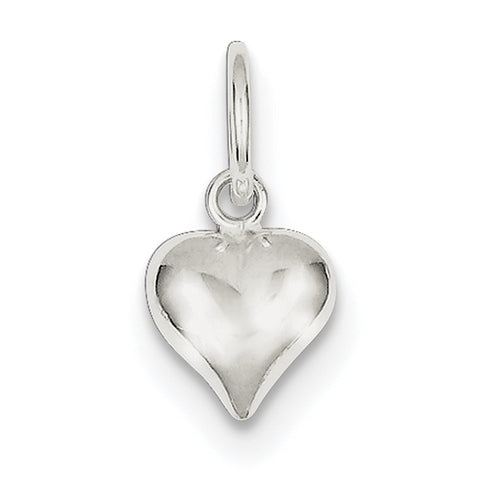 Sterling Silver Puff Heart Charm QC6722 - shirin-diamonds