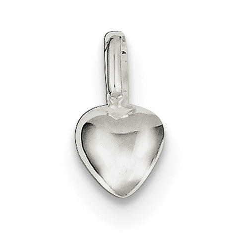 Sterling Silver Puffed Heart Charm QC6723 - shirin-diamonds