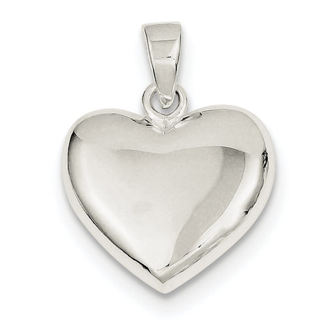 Sterling Silver Polished Heart Pendant QC6749 - shirin-diamonds