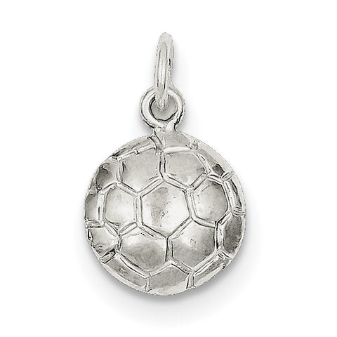 Sterling Silver Soccer Ball Charm QC716 - shirin-diamonds