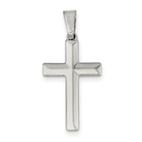 Sterling Silver Polished Cross Pendant QC7221 - shirin-diamonds