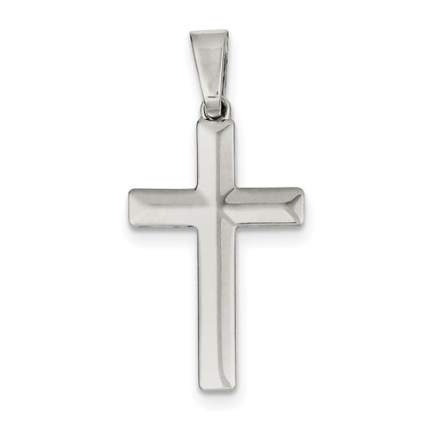 Sterling Silver Polished Cross Pendant QC7221 - shirin-diamonds