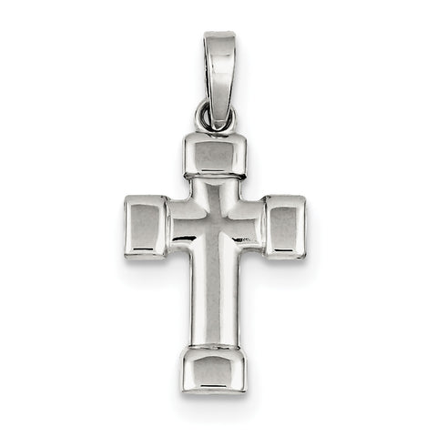 Sterling Silver Polished Cross Pendant QC7238 - shirin-diamonds