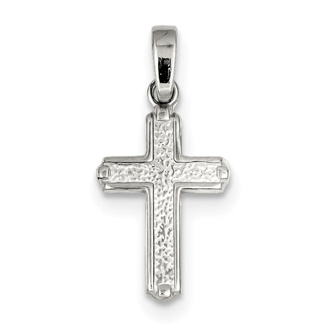 Sterling Silver Polished Cross Pendant QC7239 - shirin-diamonds