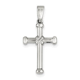 Sterling Silver Polished Cross Pendant QC7241 - shirin-diamonds