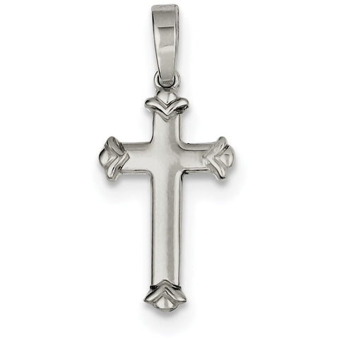 Sterling Silver Polished Cross Pendant QC7249 - shirin-diamonds