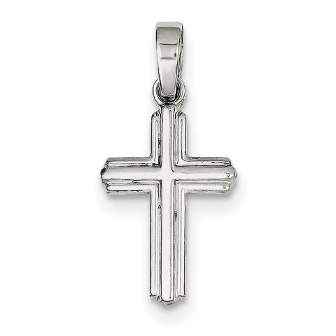 Sterling Silver Polished Cross Pendant QC7288 - shirin-diamonds