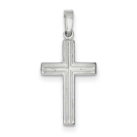 Sterling Silver Polished Cross Pendant QC7291 - shirin-diamonds