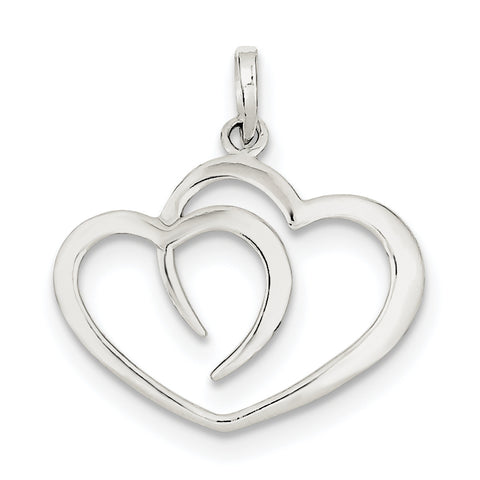 Sterling Silver Polished Heart Pendant QC7475 - shirin-diamonds