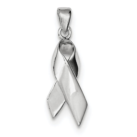 Sterling Silver Cancer Awareness Ribbon Charm QC7514 - shirin-diamonds